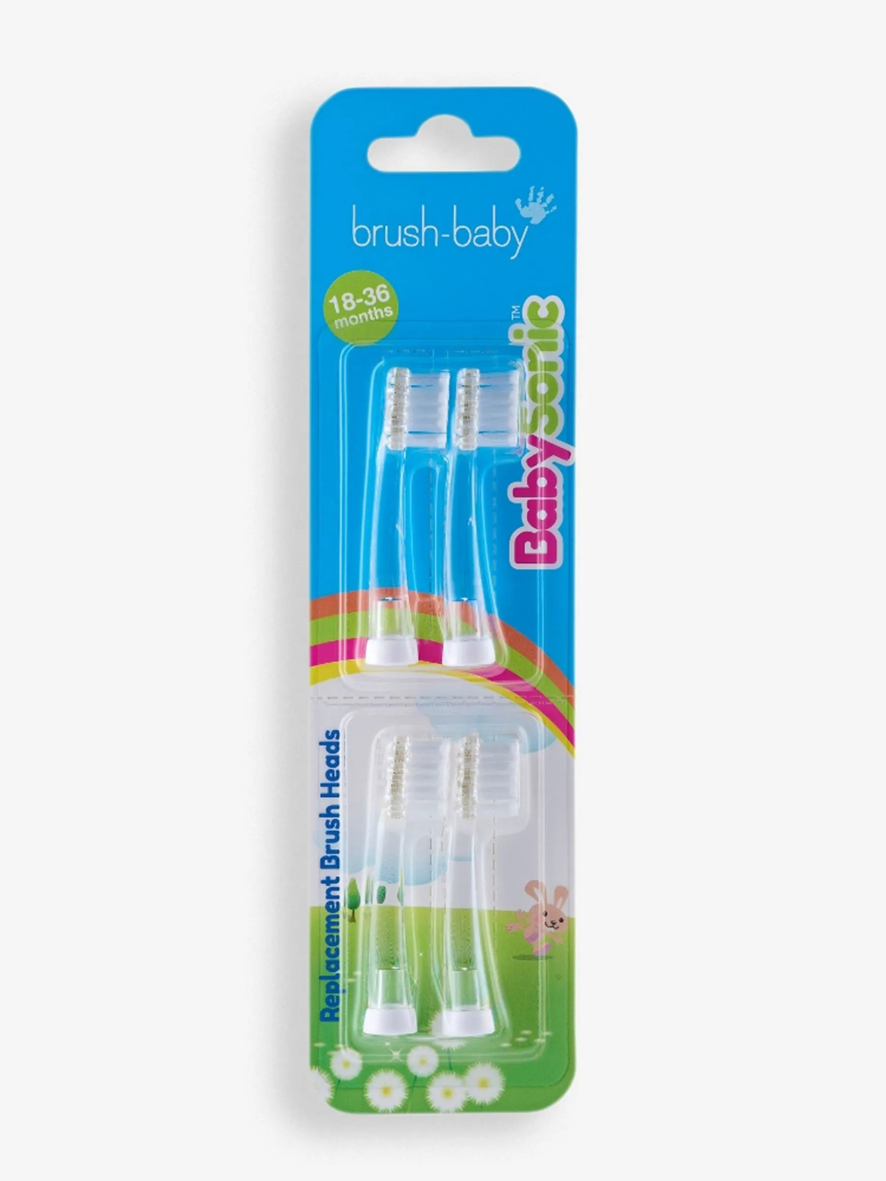4-Pack Brush-Baby BabySonic Replacement Brush Heads 18-36mths