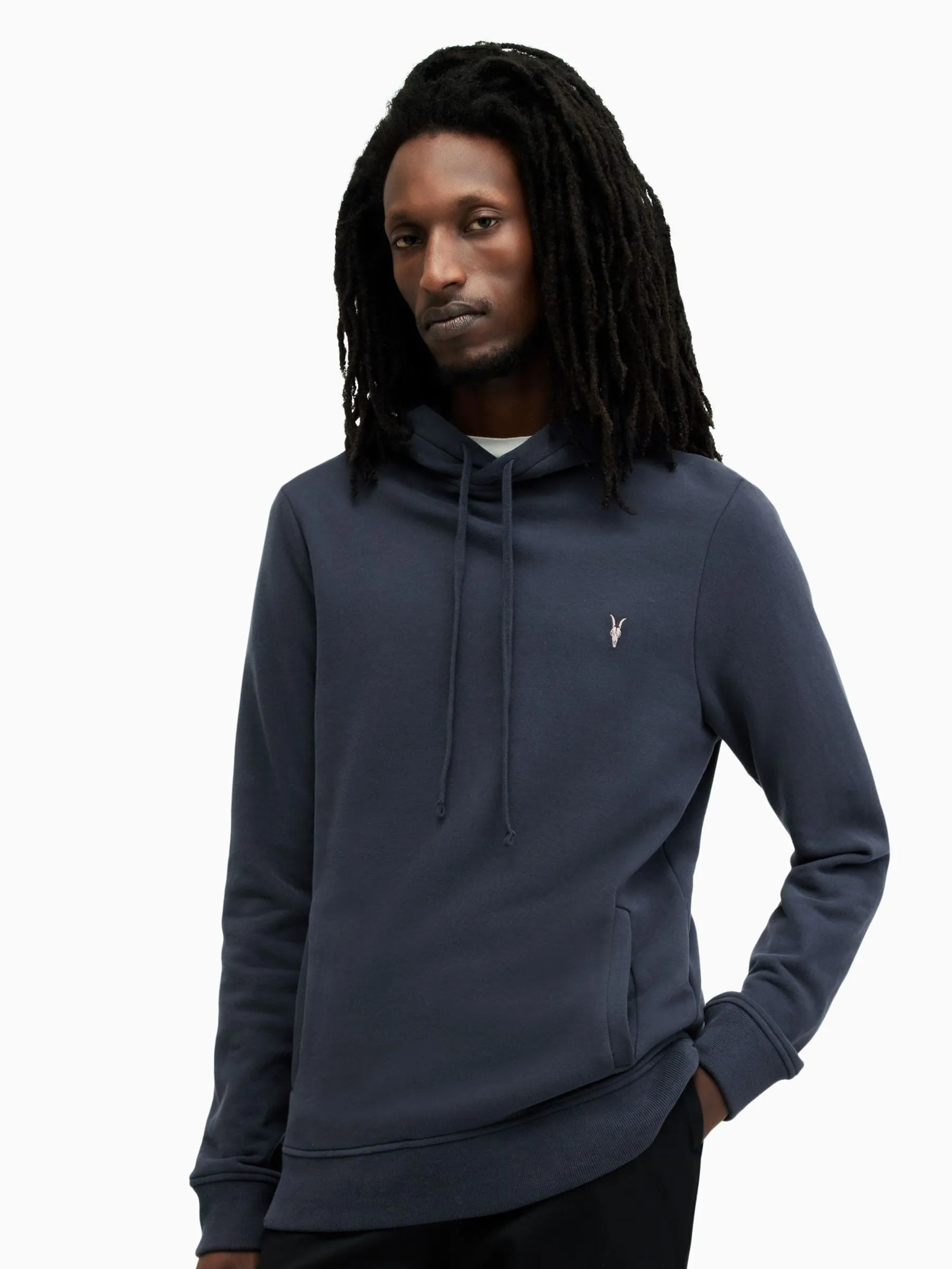 AllSaints Blue Raven Contrast Hoodie
