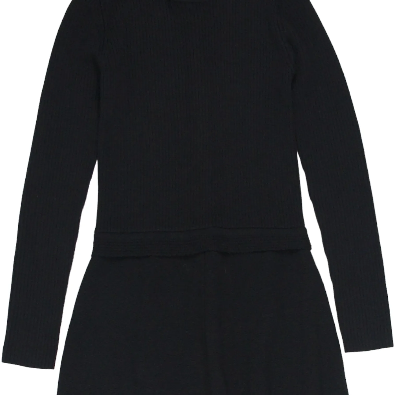 Bella Freud Black Heavy Rib Maxi Dress