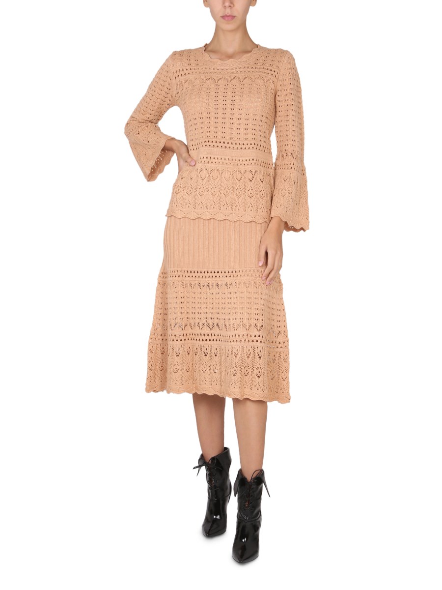 BOUTIQUE MOSCHINO      GONNA MIDI IN MISTO LANA