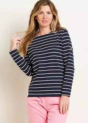 Brakeburn Navy Bella Crew Sweatshirt | Grattan