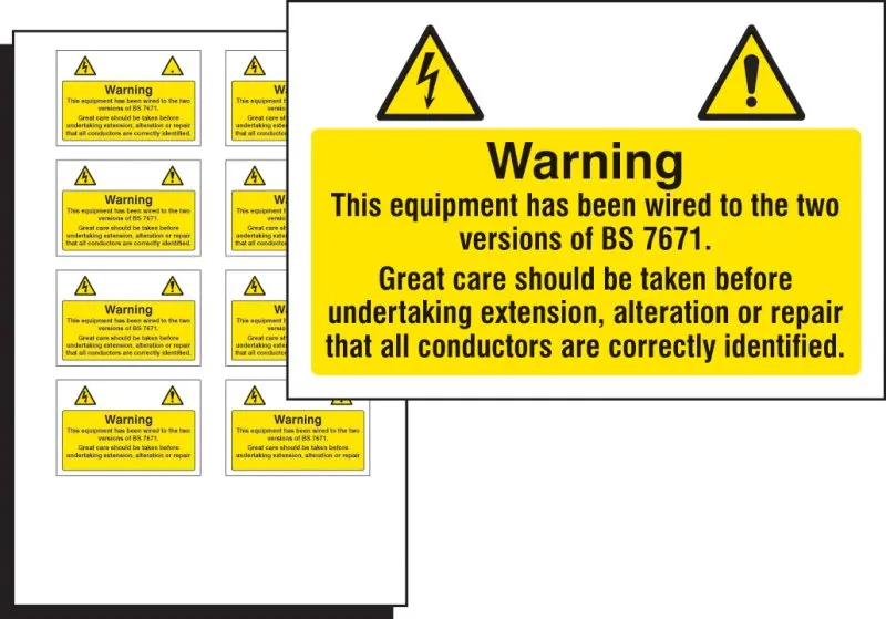 Electrical hazard label Sheet of 10