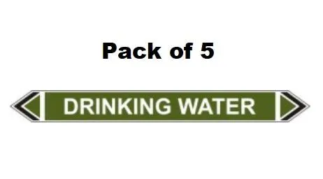 Flow Marker - Drinking Water - Green - Pack of 5 - [CI-13412]