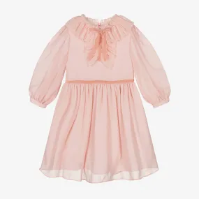 Girls Pink Chiffon Dress