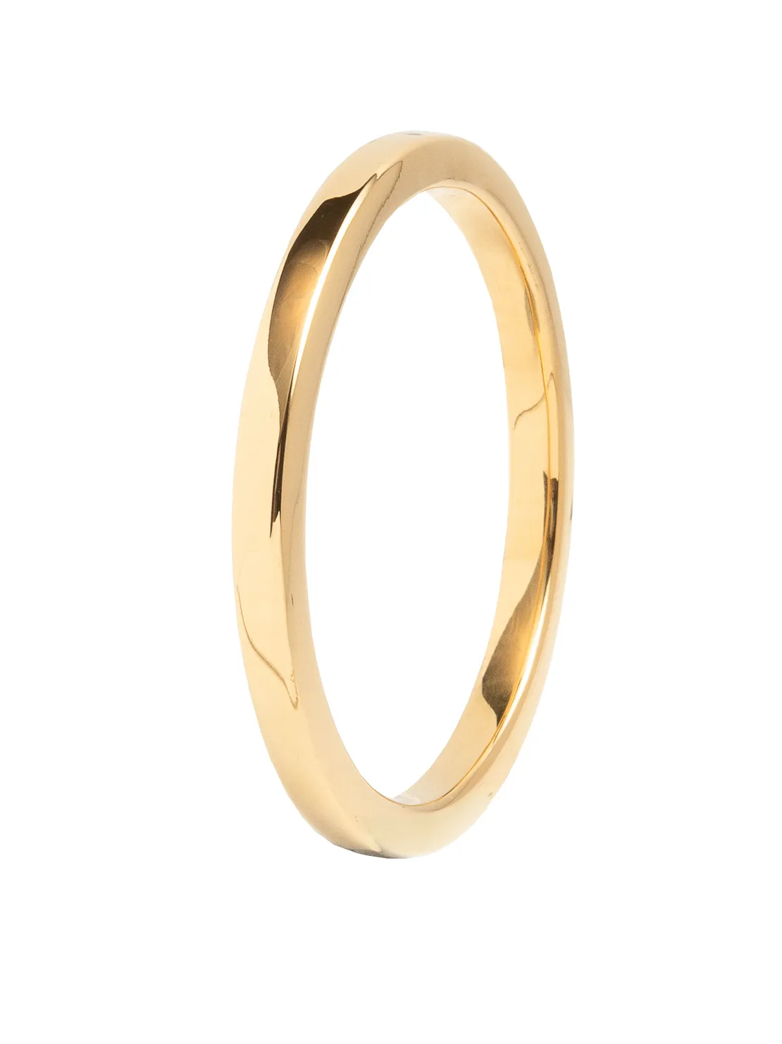 Gold Square Edge Bangle - Tilly Sveaas Jewellery