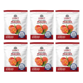 Legacy 28 Serving Freeze Dried Peaches Pouch - 6 Pack