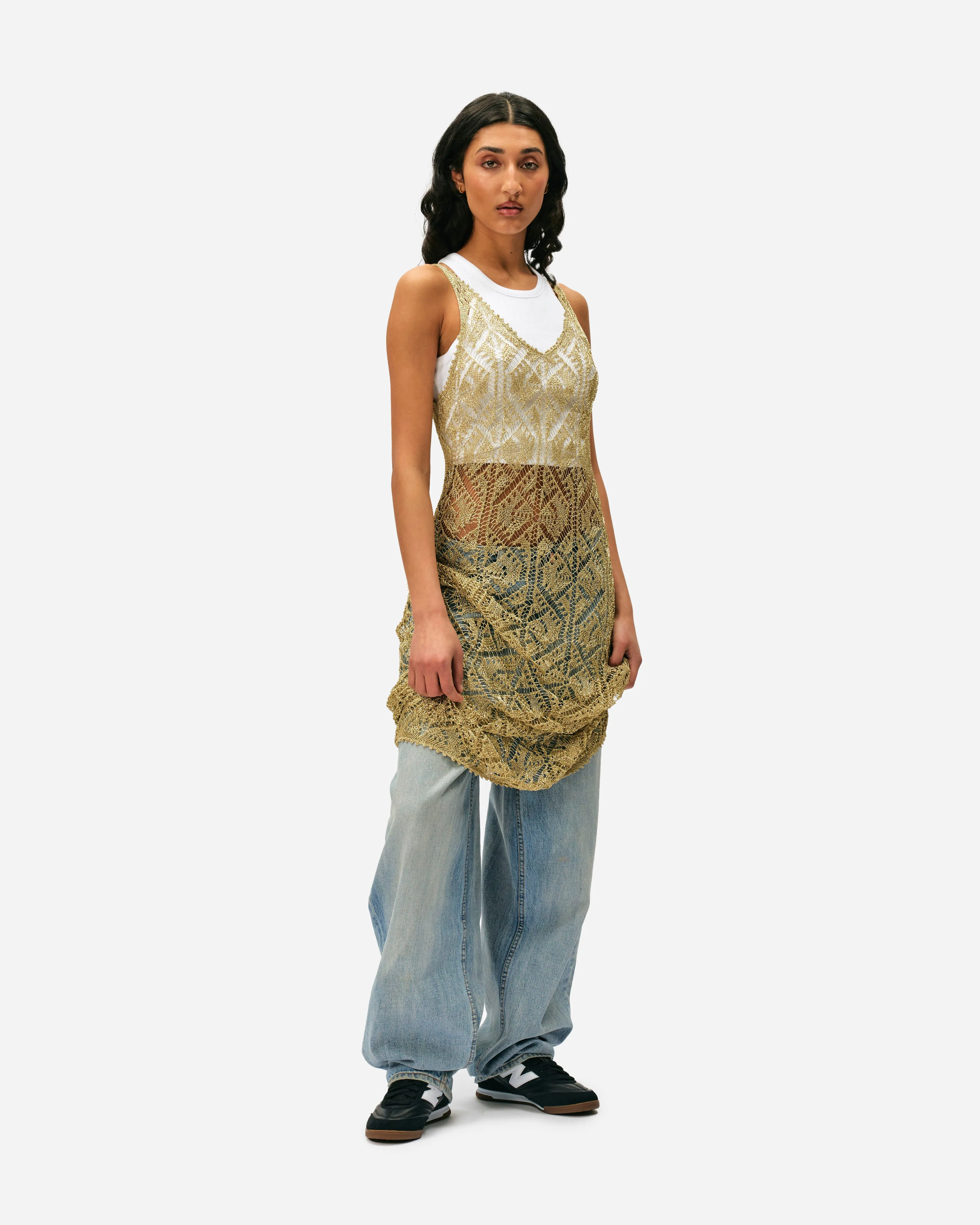 Metallic Strap Dress
