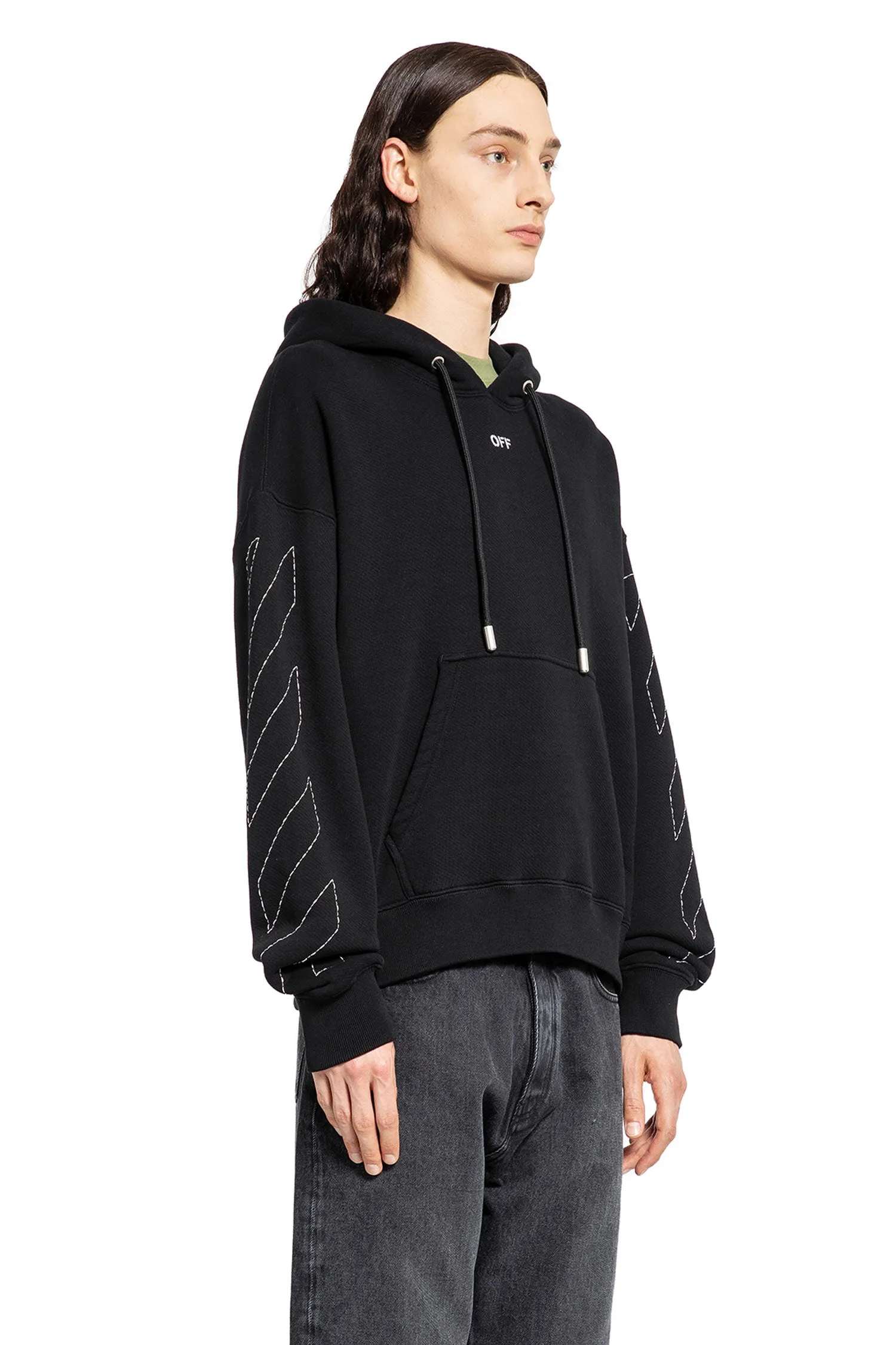 off-white stitch arrow skate hoodie