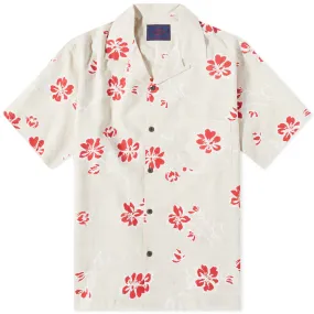 Portuguese Flannel Canvas Floral Vacation ShirtRed