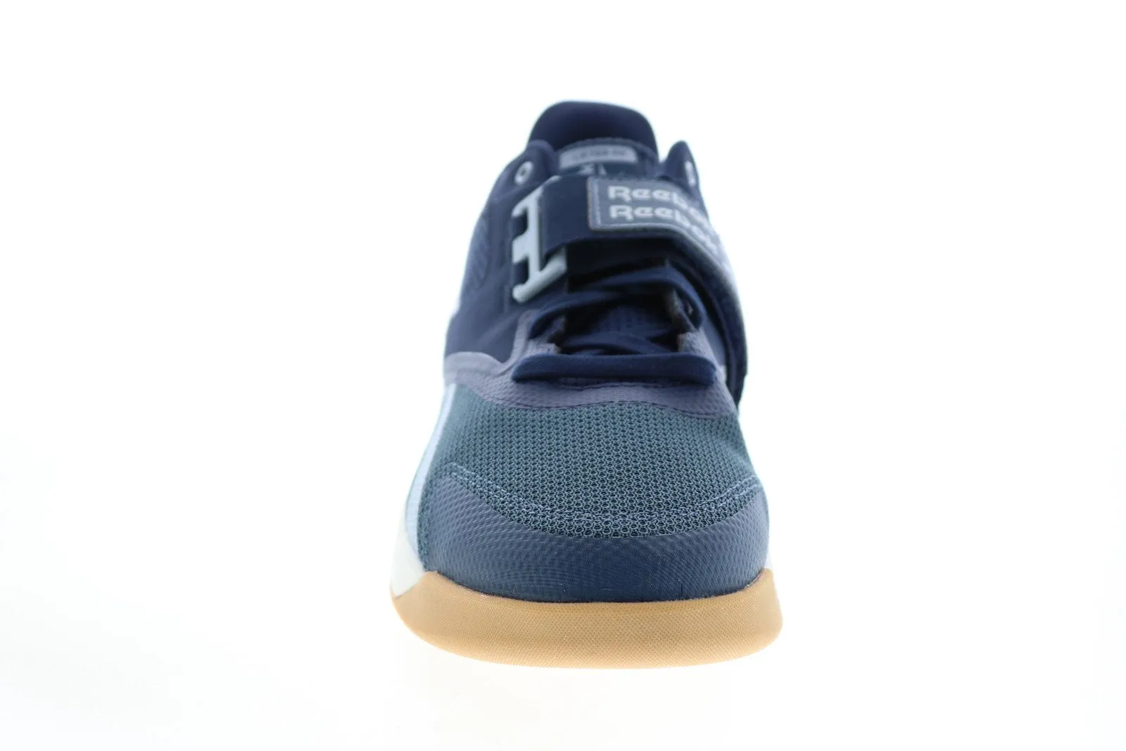 Reebok Lifter PR II Mens Blue Canvas Lace Up Athletic Weightlifting Shoes
