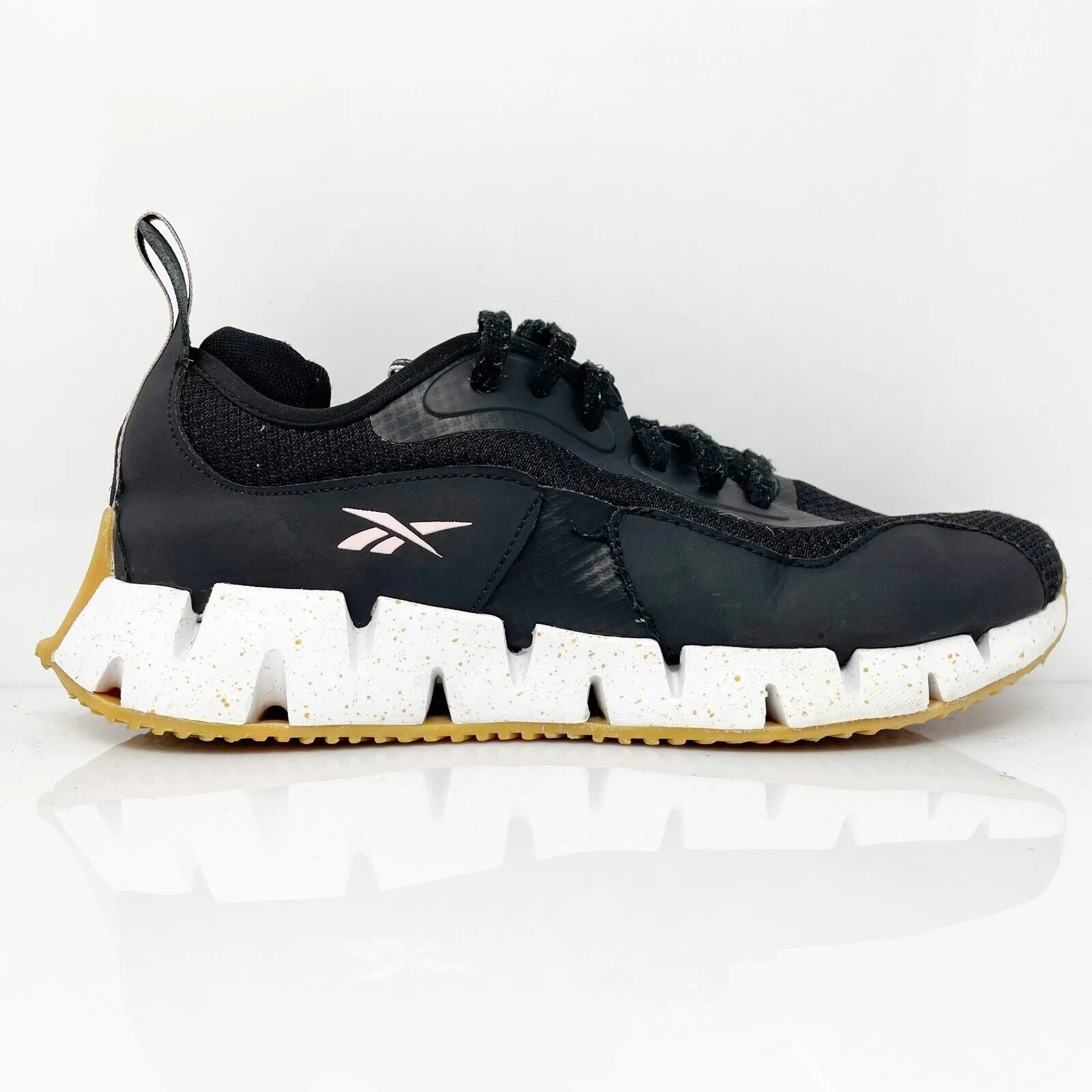 Reebok Womens Zig Dynamica AR30106W Black Running Shoes Sneakers Size 9