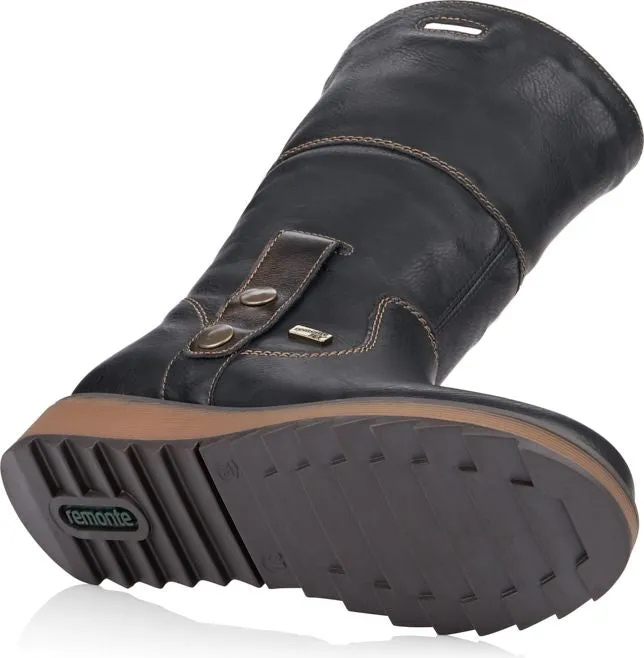 Remonte Black Fold Down Boot