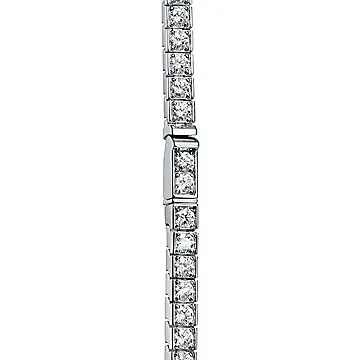 Tiffany Edge Bypass Necklace in Platinum and Yellow Gold with Diamonds 