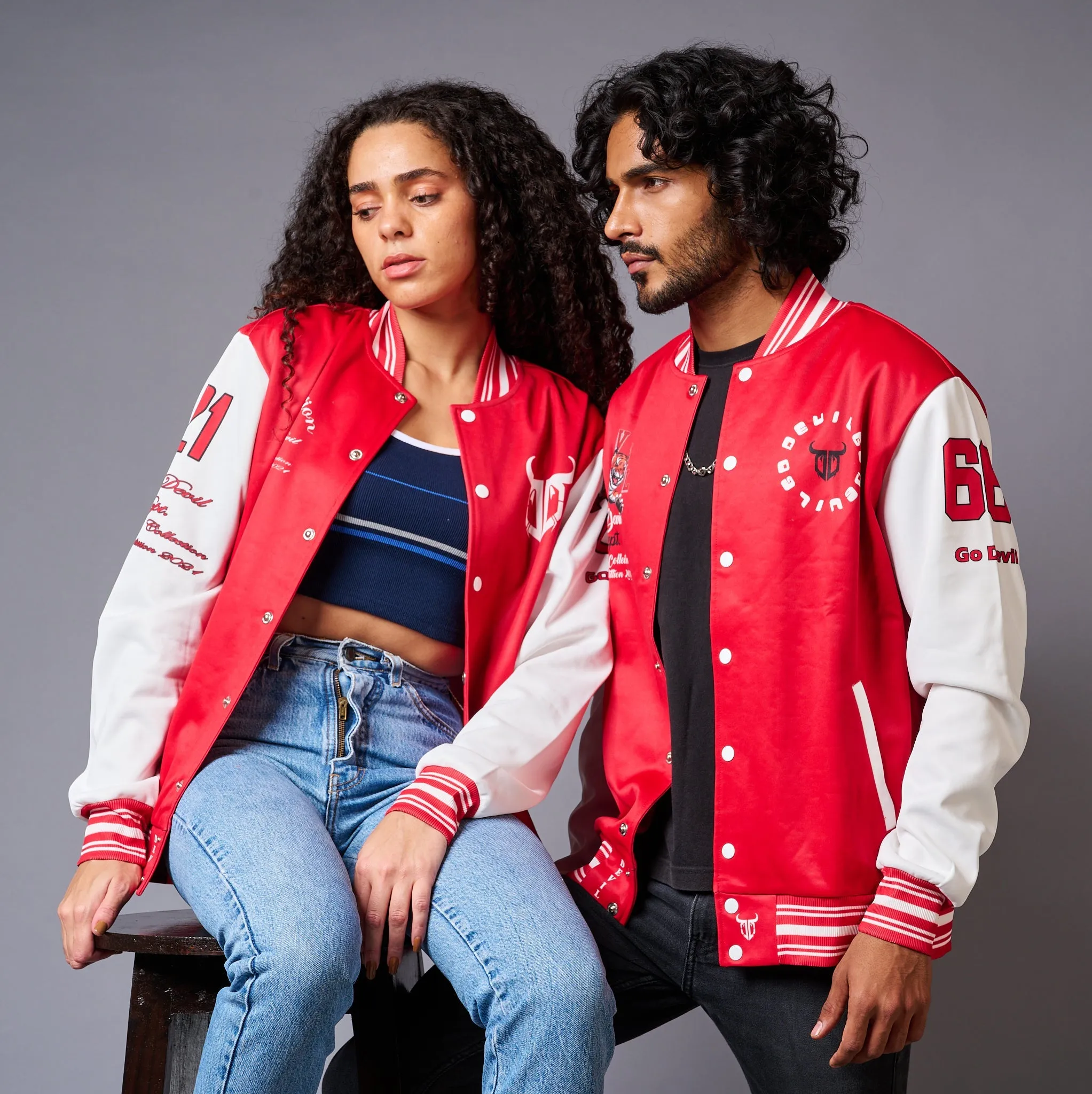 Tiger Printed Couples Coord  - Varsity Jacket