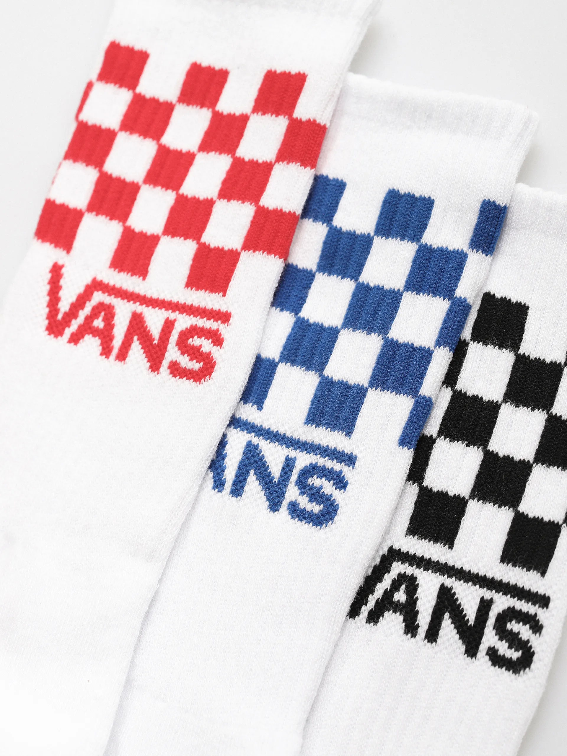 Vans Classic Check Crew Socks (white)