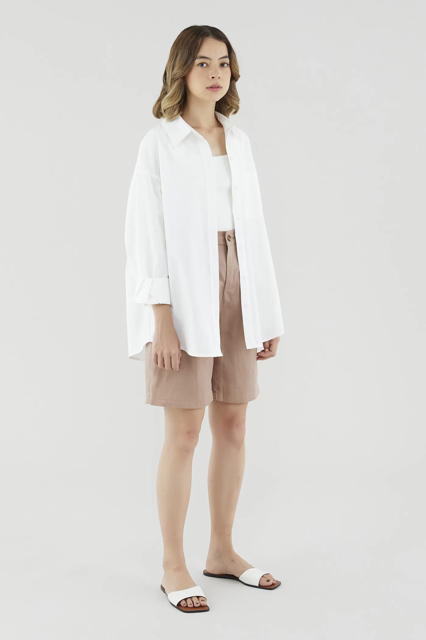Yamina Linen Longline Shorts